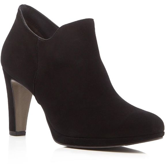 Paul Green Shoes Paul Green Womens Daphne Black Suede Pumps Ankle